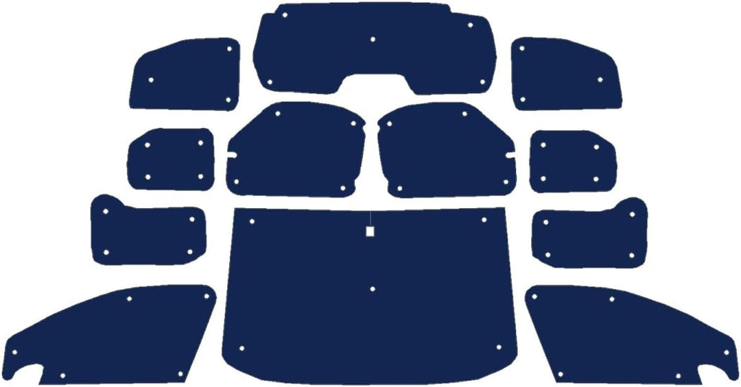 Fensterrollo-Set für Citroen Berlingo mit Heckfenster und Dach (2008–2018), vollständiges Set, wendb