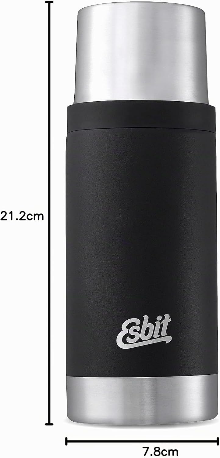 Esbit Thermoflasche Sculptor - Isolierte Flasche aus Edelstahl für warme und kalte Getränke – 500 ml