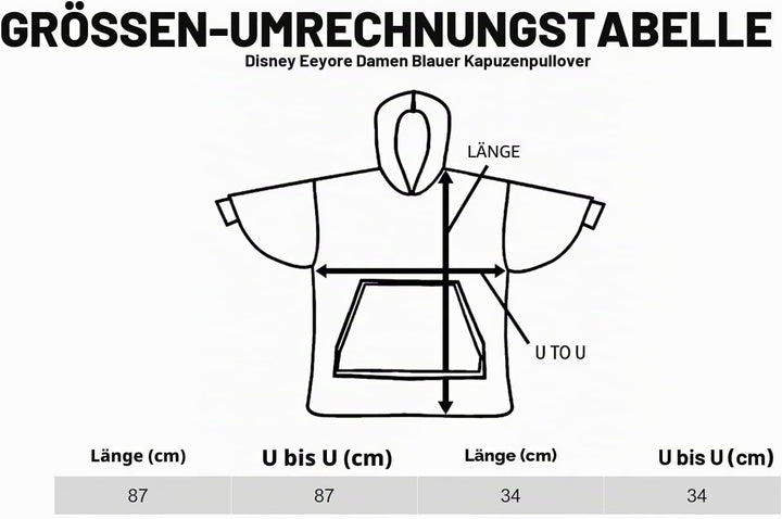 Disney tragbarer Decken-Hoodie | Kapuzenpullover für Erwachsene mit thematischem Aufdruck, Einheitsg