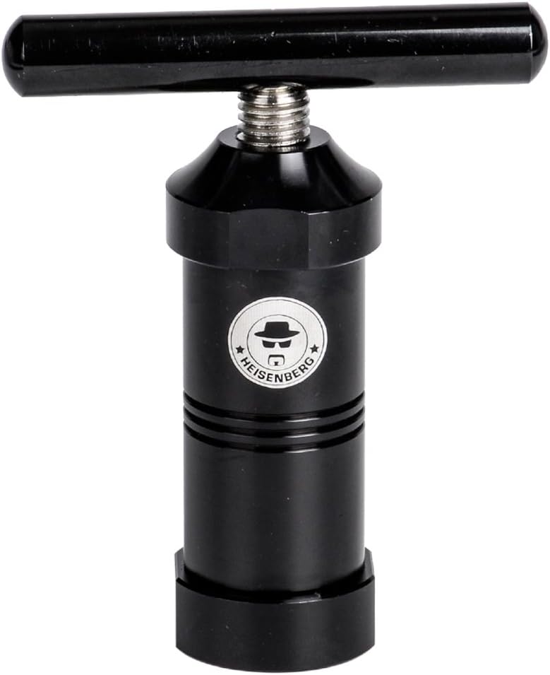 Heisenberg Pollenpresse Höhe: 120mm, Durchmesser: ∅ 40mm (Schwarz, Aluminium) Schwarz Aluminium, Sch