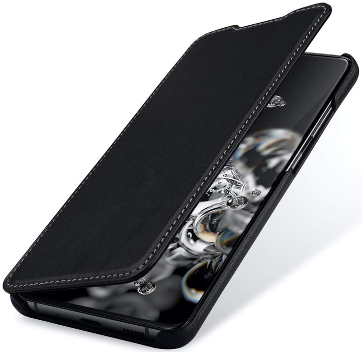 STILGUT Book Case kompatibel mit Samsung Galaxy S20 Ultra Hülle aus Leder zum Klappen, Klapphülle, H