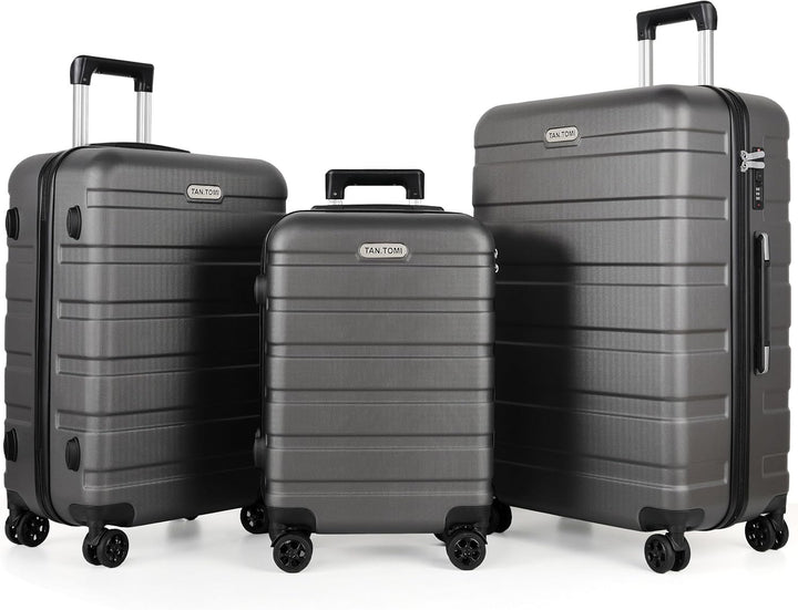 TANTOMI Kofferset 3-teilig, ABS Hartschalenkoffer Set, Reisekoffer Set mit Rollen, Gepäck-Sets (20/2