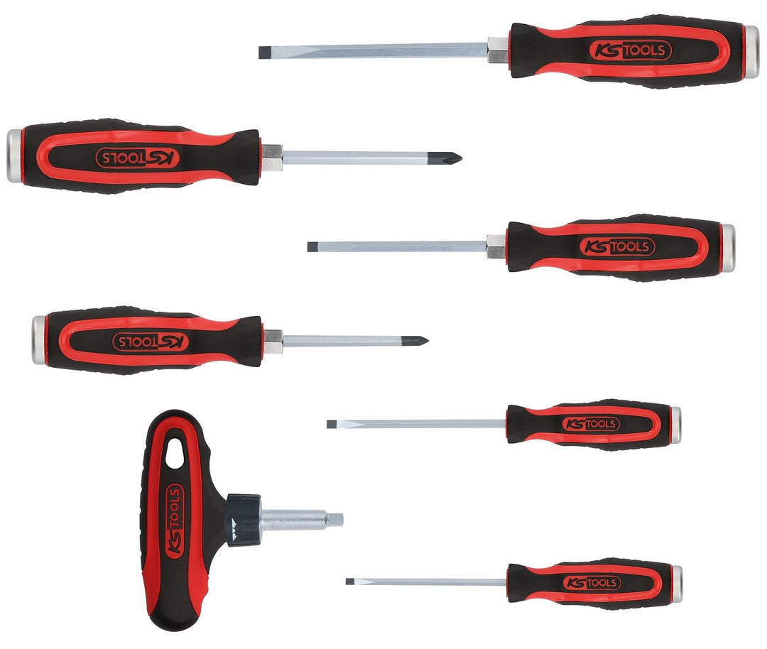 KS Tools 151.1100 ERGOTORQUEmax Schlagkappen-Schraubendreher-Satz, 7-tlg.