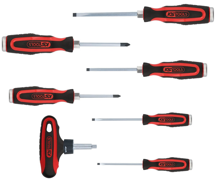 KS Tools 151.1100 ERGOTORQUEmax Schlagkappen-Schraubendreher-Satz, 7-tlg.