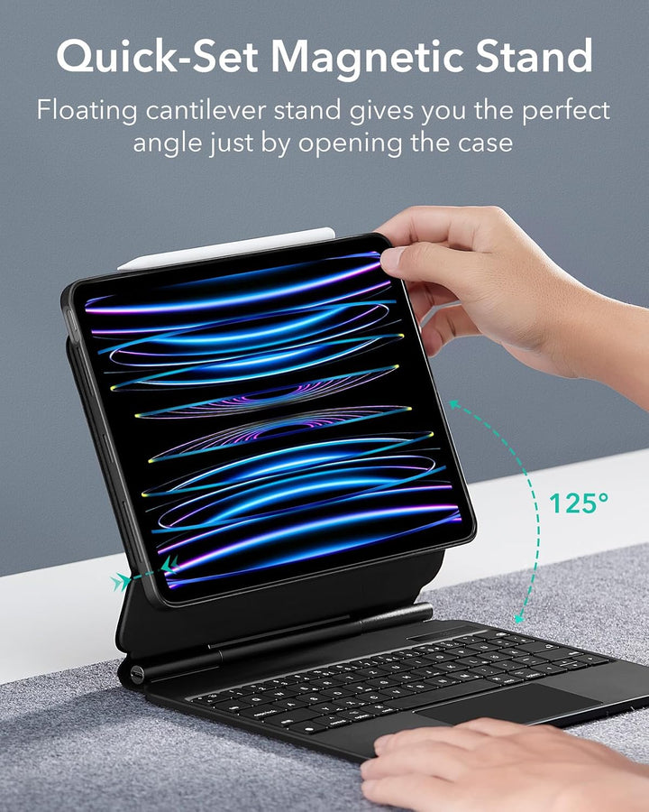 ESR für iPad Air 11" (M4/M3/M2)/Pro 11" Hülle mit Tastatur | für iPad Air 5/4. Gen, Sicherer Magnetv