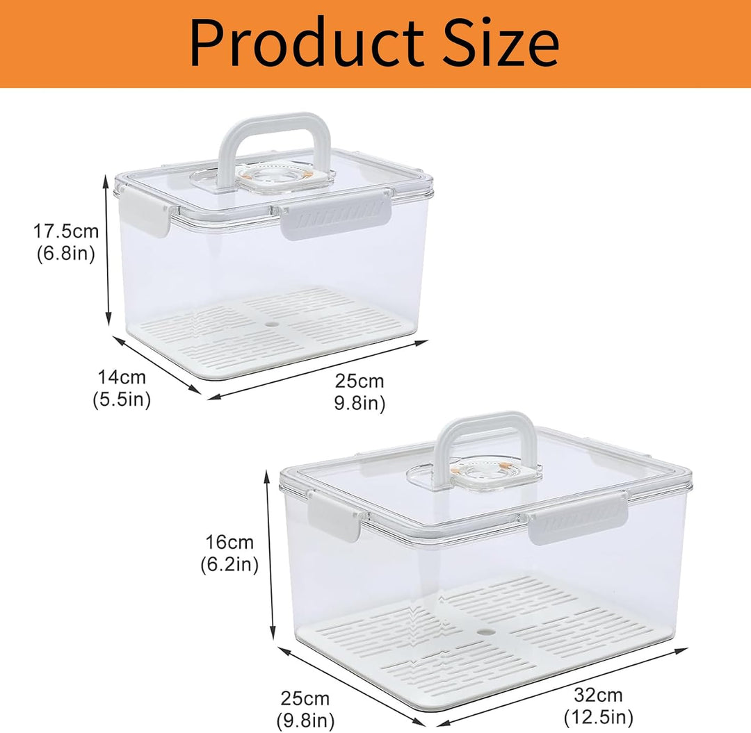 Brot Aufbewahrungsbox 2er Set Datumsanzeige mit integriertem Griff