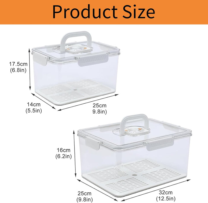 Brot Aufbewahrungsbox 2er Set Datumsanzeige mit integriertem Griff