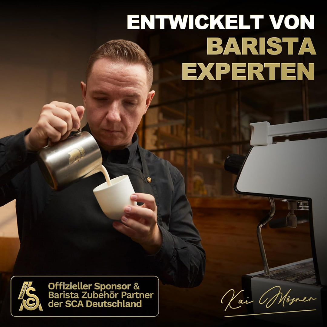 Barista Legends® Abklopfbehälter für Siebträger mattschwarz - Knock Box für Kaffeesatz mit spezielle