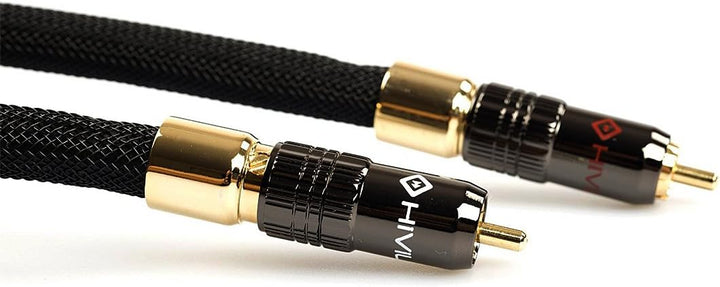 HiViLux Highend Referenz HIFI NF Cinch-Kabel OCC/SCC Ø=14mm für Stereopaar (1.0m Paar), 1.0m Paar