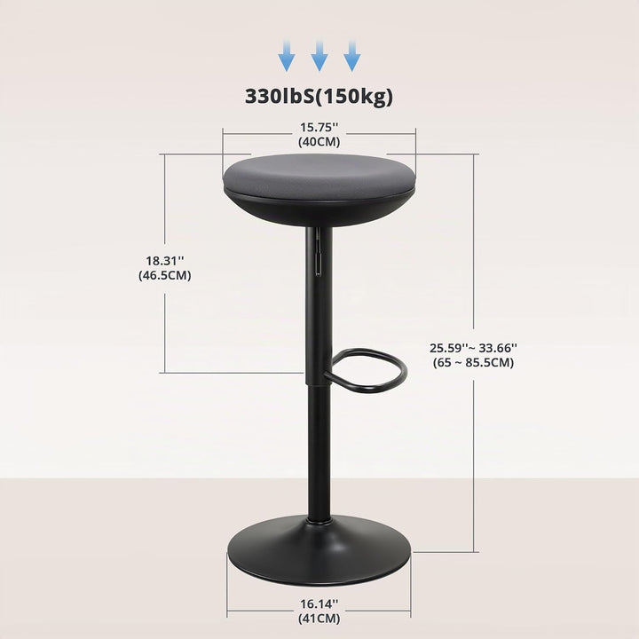IWMH Ergonomischer Stehhocker, Bürohocker höhenverstellbar (Grau*2) | 360° drehbarer Arbeitshocker o