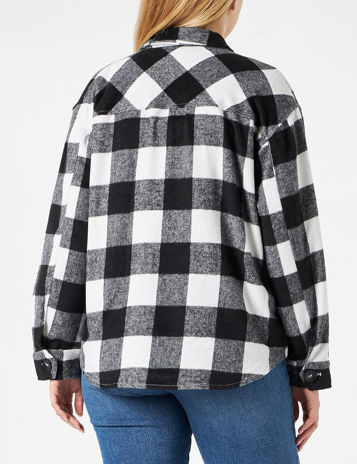 ONLY Damen Onlny Marsala Check Shacket Cc OTW Hemd-Jacke, M