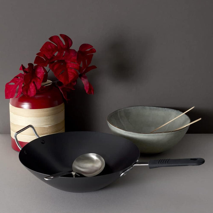 COOK CONCEPT Stahl-Wok für alle Wärmequellen, 33cm
