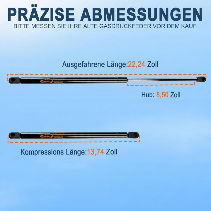 2X Heckklappendämpfer für Ford Fiesta MK6 2008-2017 Gasdruckfeder Kofferraum Dämpfer Schwarz Gasdruc