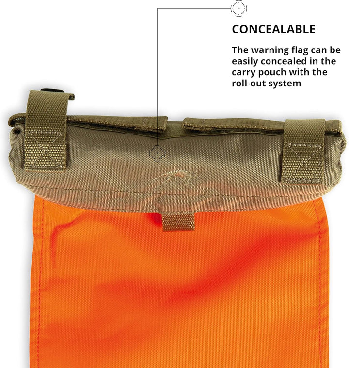 Tasmanian Tiger TT Tac Marker System Tasche mit ausrollbarer Stoff-Flagge in Warn-Orange Coyote Brow
