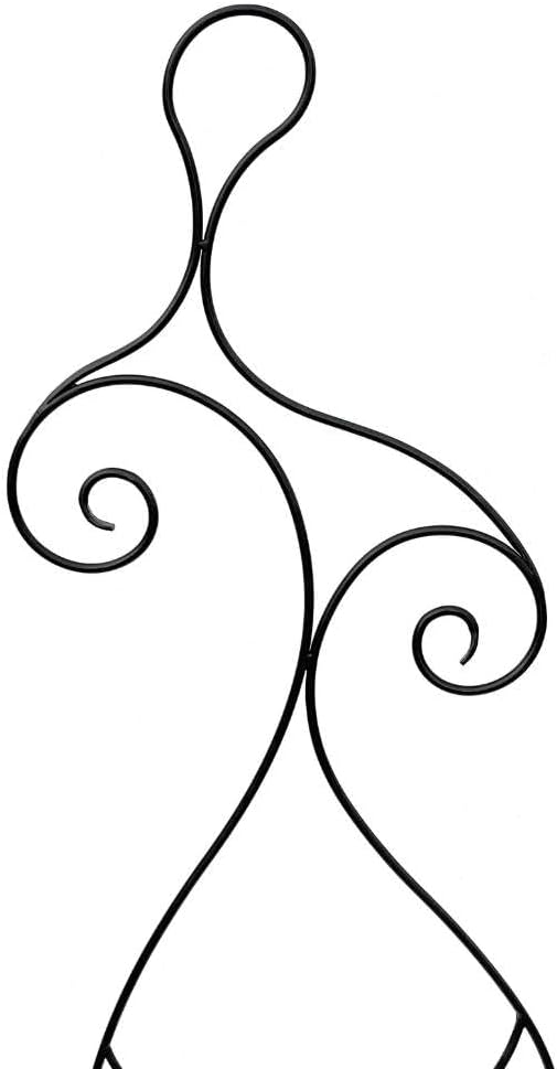 DanDiBo Design Rankhilfe Metall Rankgitter 140 cm Schwarz Frau Lora Kletterhilfe Bodenstecker Blumen