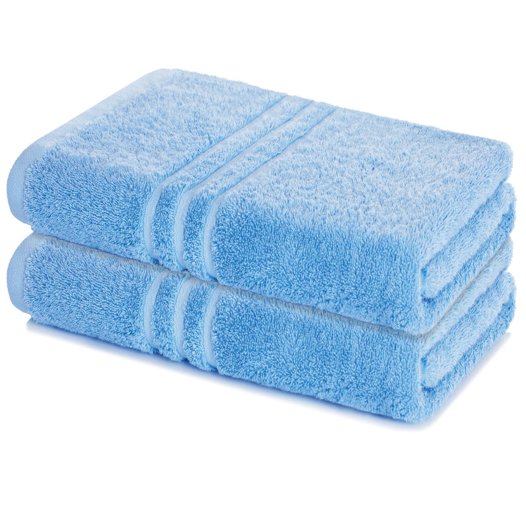 Lavea 2er Set Saunatuch 80x200cm, Frottierserie Elena, Delphinblau 2 x 80 x 200 cm Delphinblau, 2 x