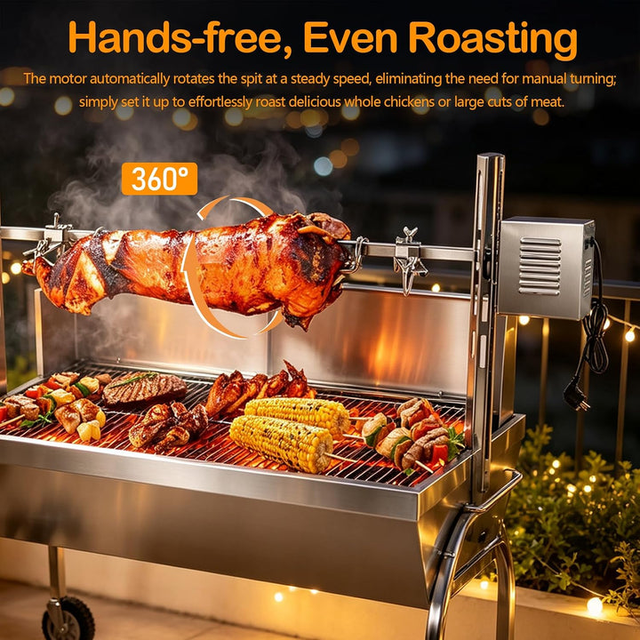 Grillmotor, 45W Grillmotor für Grillspiess mit Drehmoment von 150–200 kgf·cm