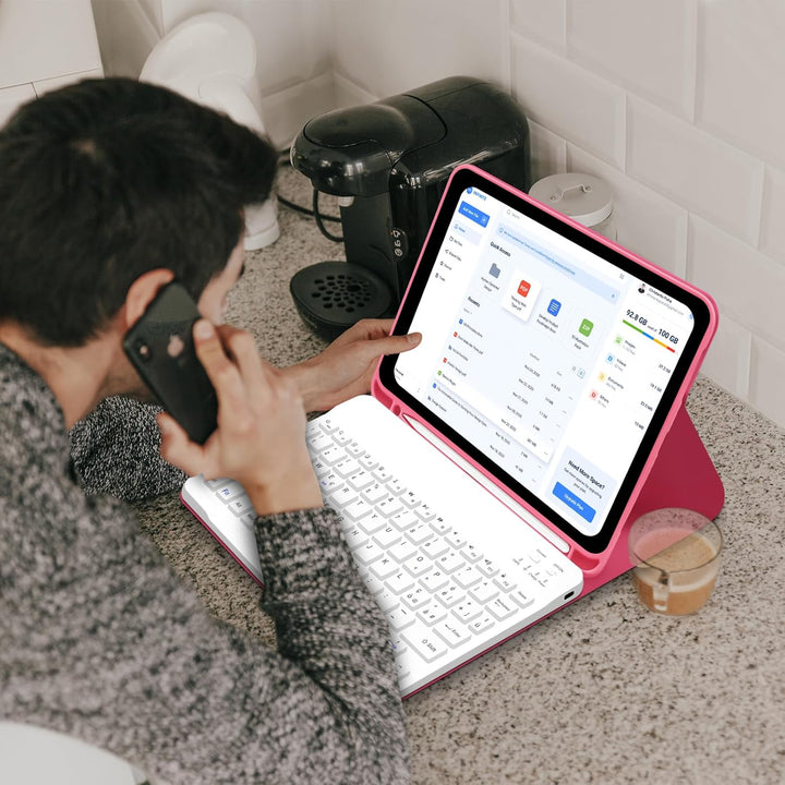 iPad-Tastatur (10. Generation 10,9" 2022/(A16) 11. Generation 11" 2025) mit Hülle, abnehmbare italie
