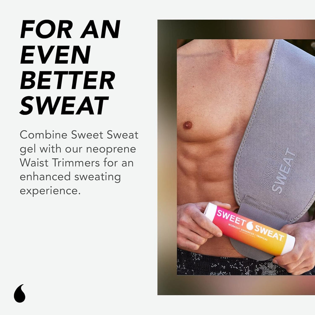Sports Research Bauchgurt „Sweet Sweat“ zur Förderung der Schweissbildung am Bauch, Pinkes Logo, Lar