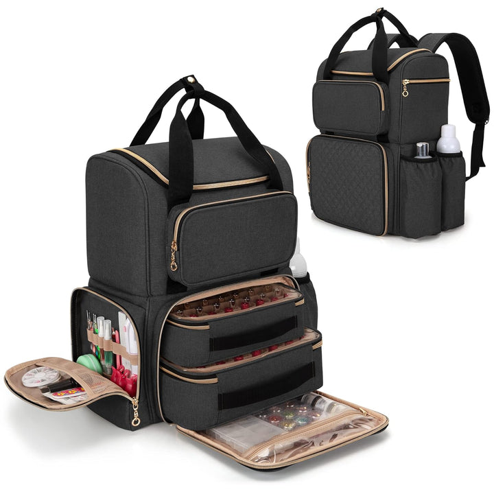 Luxja Nagellack Organizer Tasche für 70 Flaschen Nagellack, Nagellack Aufbewahrung Tasche für Nagelt