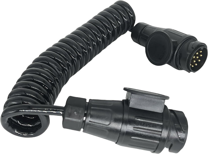 Sepzlly Spiralkabel Verlängerungskabel, 13-polig auf 13 Polig Adapter Stecker Männlich Stecker Verbi