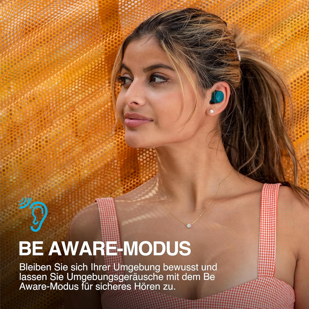 JLab Go Air Pop+ In Ear Kopfhörer kabellos Bluetooth, True Wireless Kopfhörer, 35+ Std. Headphones,