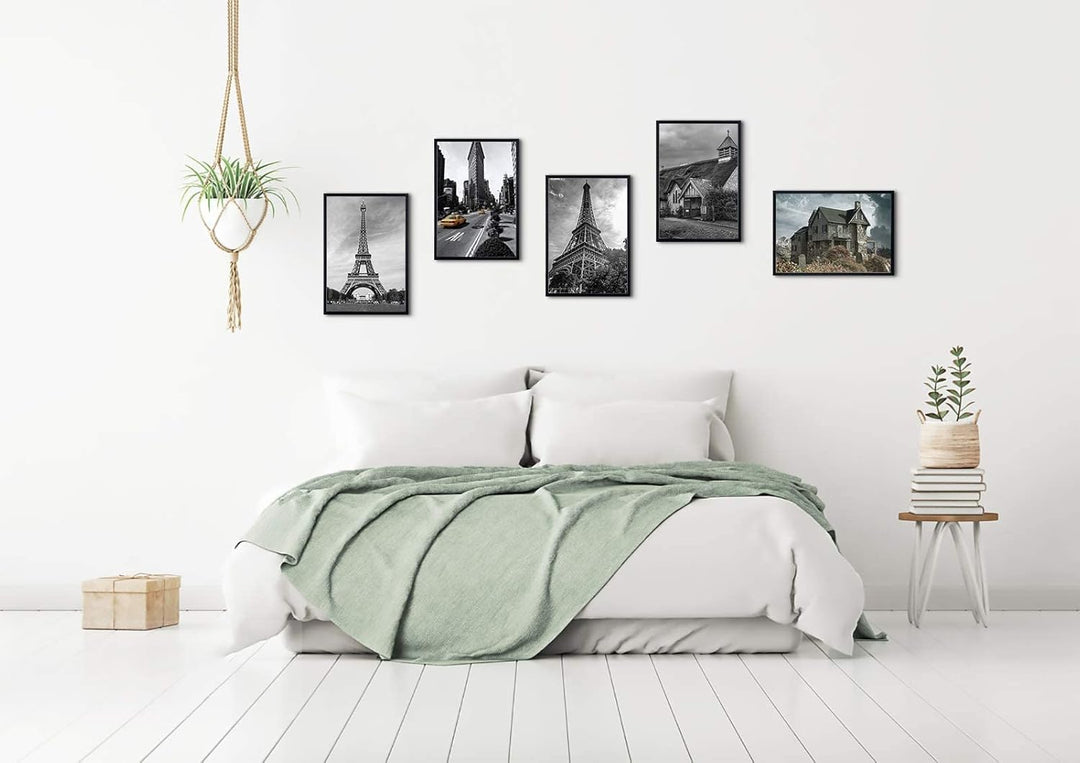 ATOBART A4-Fotorahmen, 4er-Pack-21x30cm schwarzer Bilderrahmen, Zertifikatsrahmen für Wandmontage od