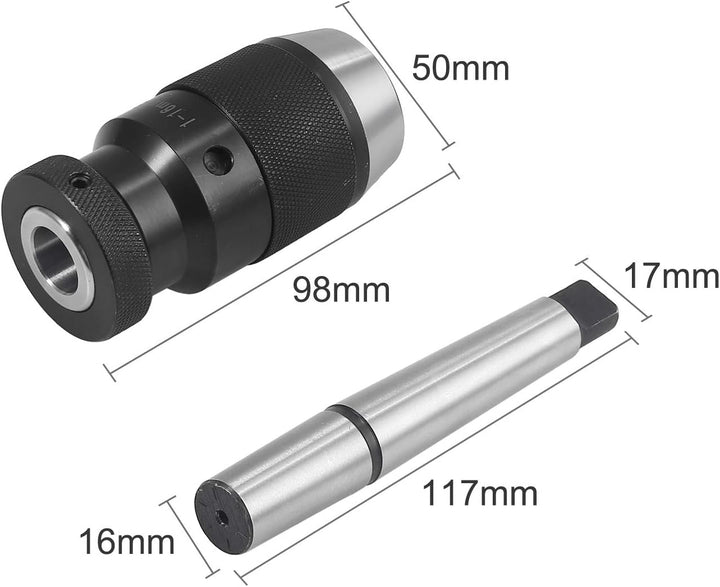 Bohaner MT2-B18 Selbstfestziehende schlüssellose Bohrfutter-Dorn für Drehmaschine, Spannzangenfutter