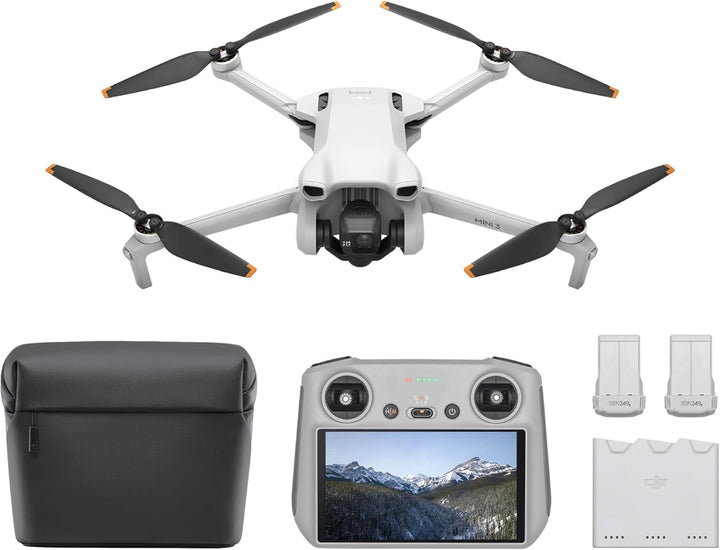 DJI Mini 3 Fly More Combo (DJI RC) – Ultraleichte, Faltbare Mini Drohne mit Kamera 4K HDR, Bis zu 11