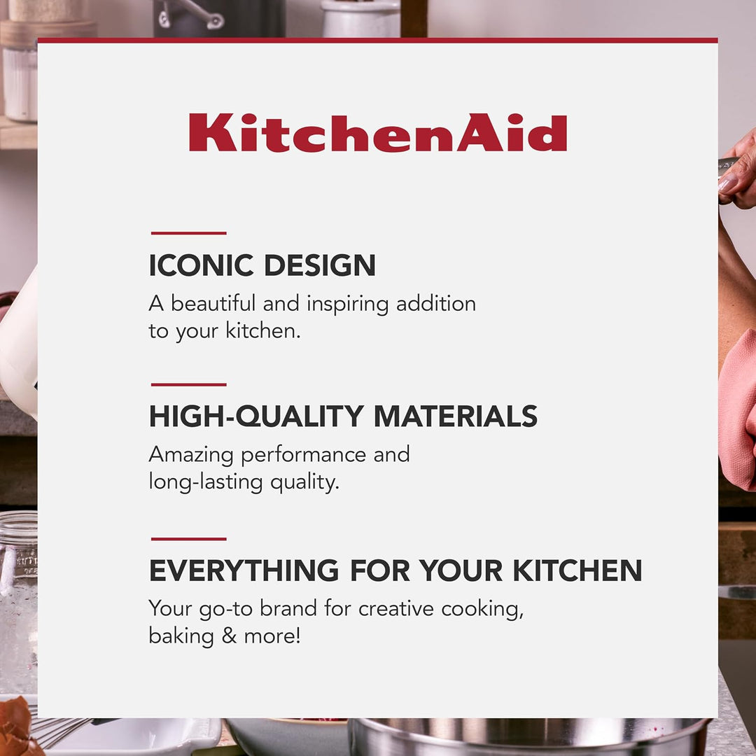 KitchenAid Stainless Steel Stielkasserollen-Set (16cm, 18cm & 20cm), PFAS-freie keramische Antihaftb