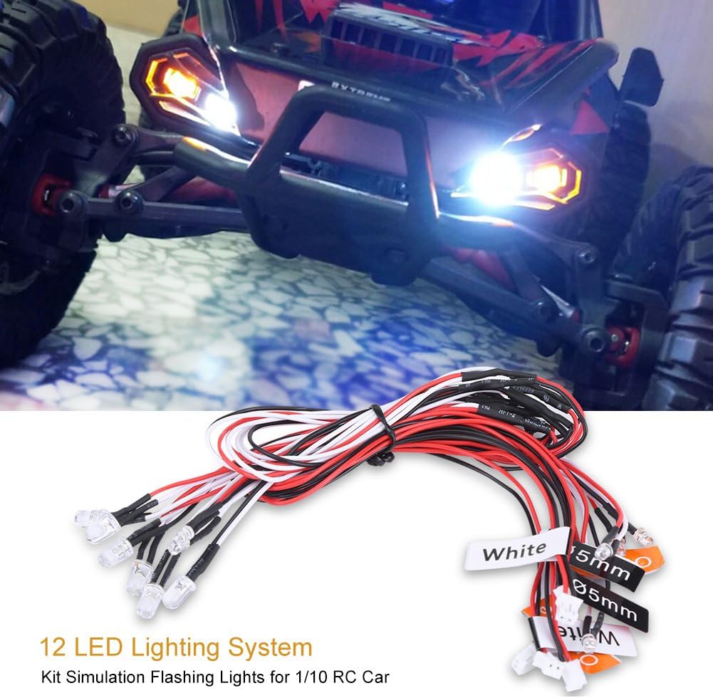 12-LED Auto Licht, Montieren Beleuchtung System Kit für 1/10 RC Auto, LKW, Crawler, Modelle, Spielze
