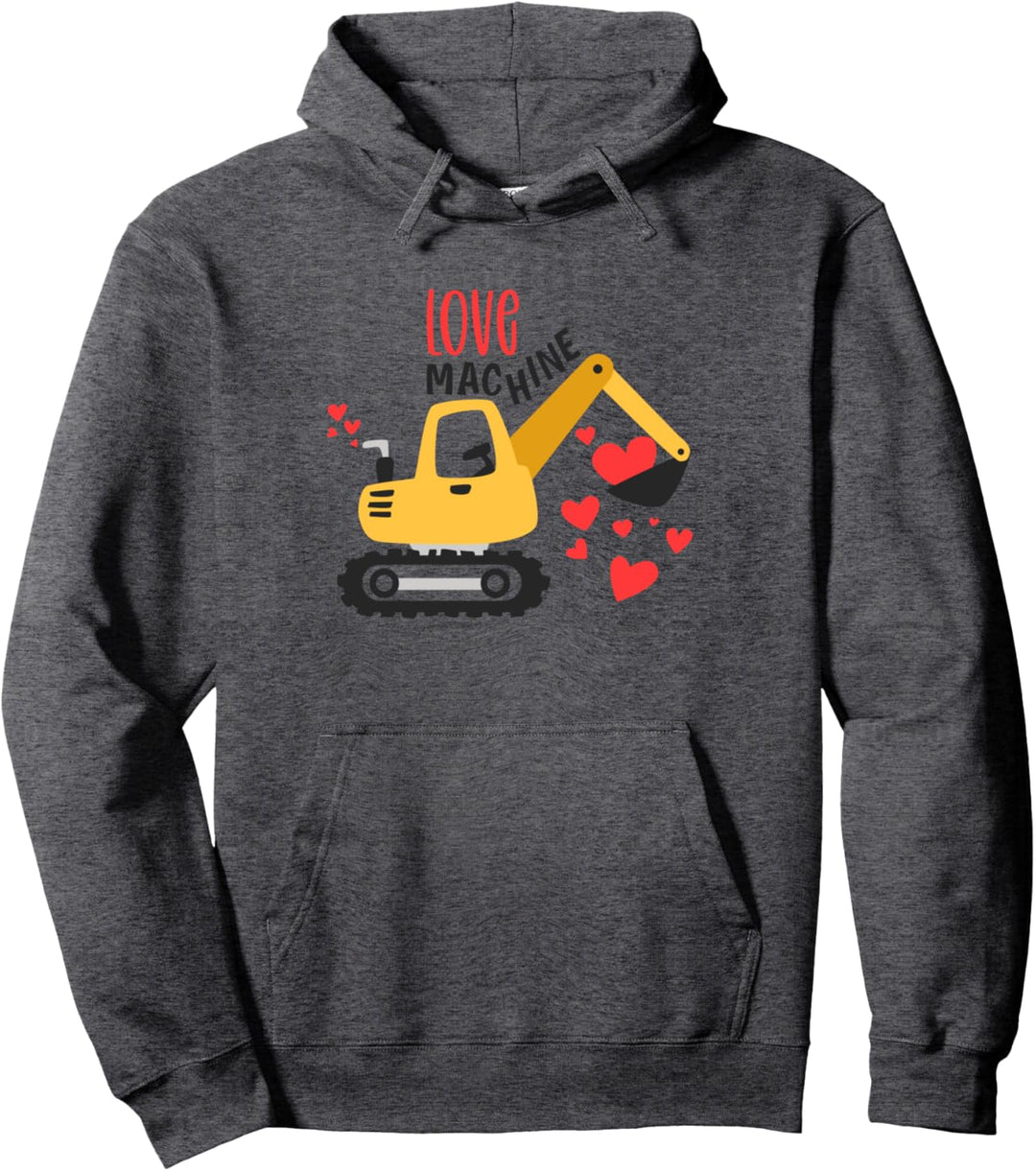 Love Machine Bagger Lustig Kinder Jungen Valentinstag Pullover Hoodie