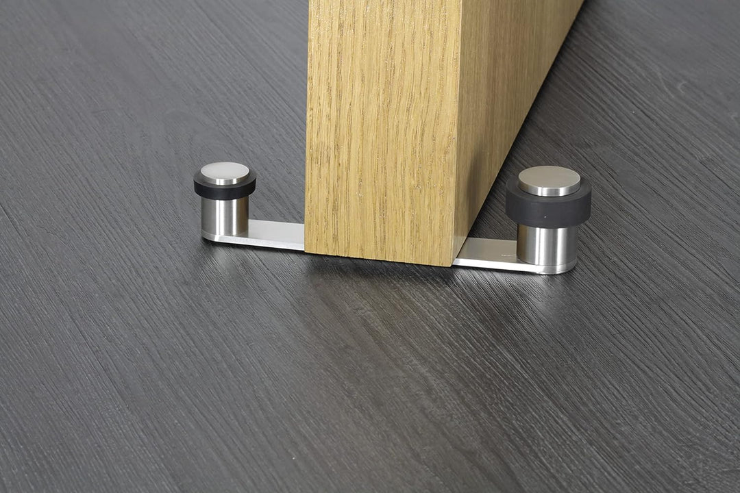Türstopper mit Drehhalter |Für Türen bis 100 mm | Gummi Schwarzer | Edelstahl AISI 304 | Finish Matt