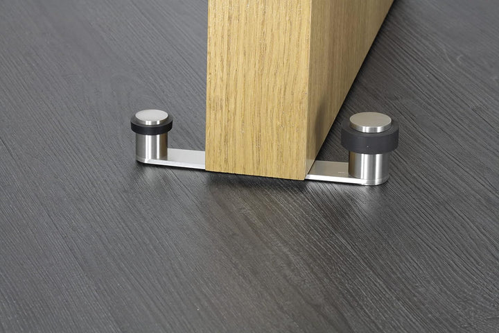 Türstopper mit Drehhalter |Für Türen bis 100 mm | Gummi Schwarzer | Edelstahl AISI 304 | Finish Matt