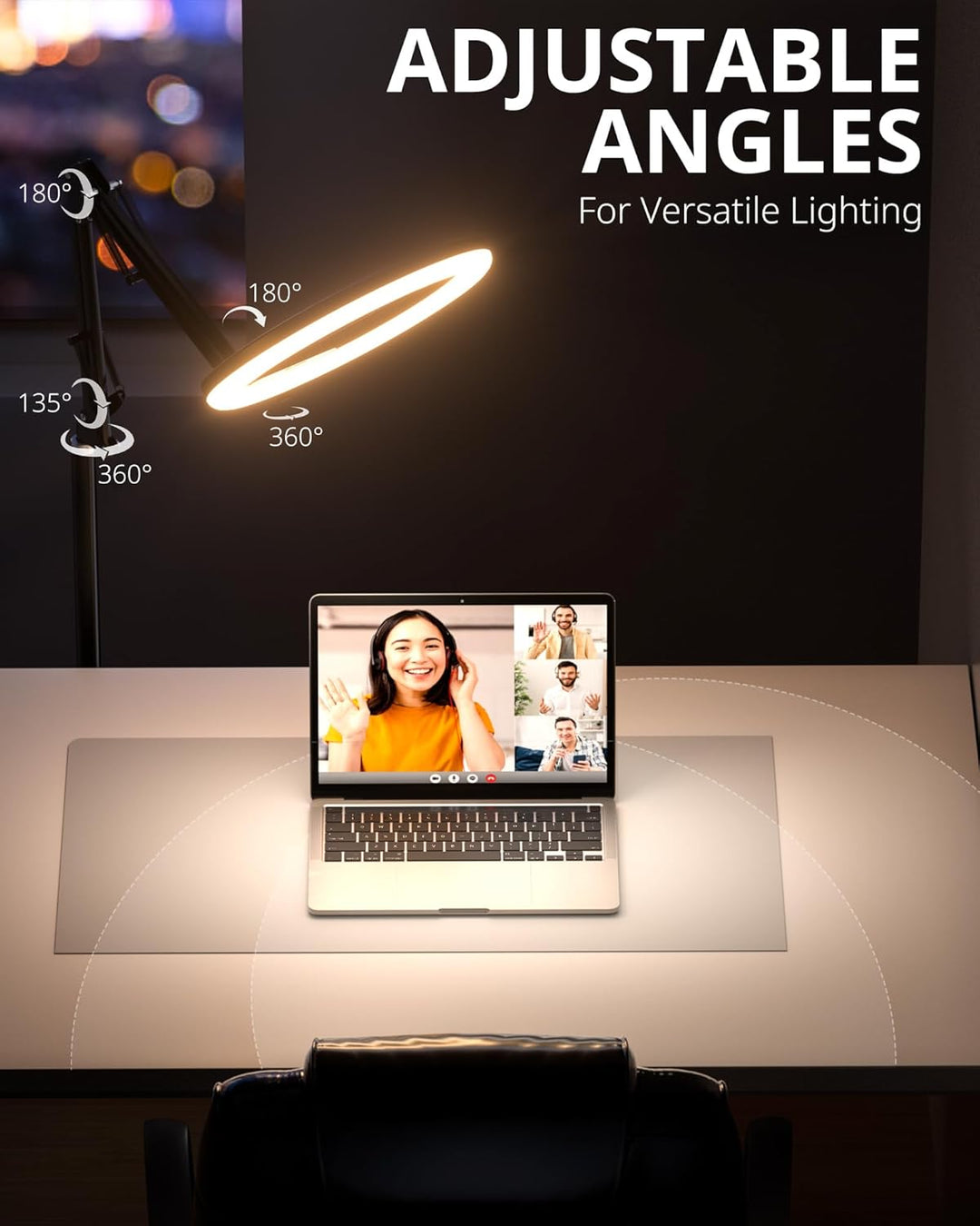 UBeesize Ringlicht mit Stativ, 12 Zoll Selfie Ringlicht Riemenscheibe Stil Verstellbarer Overhead St