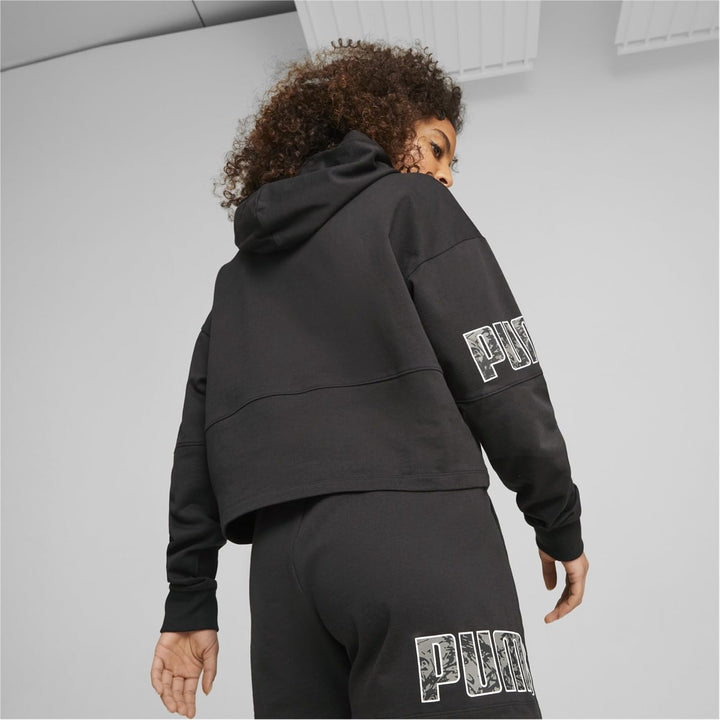 PUMA Power Colorblock Sommer Hoodie für Damen S Puma Schwarz, S Puma Schwarz