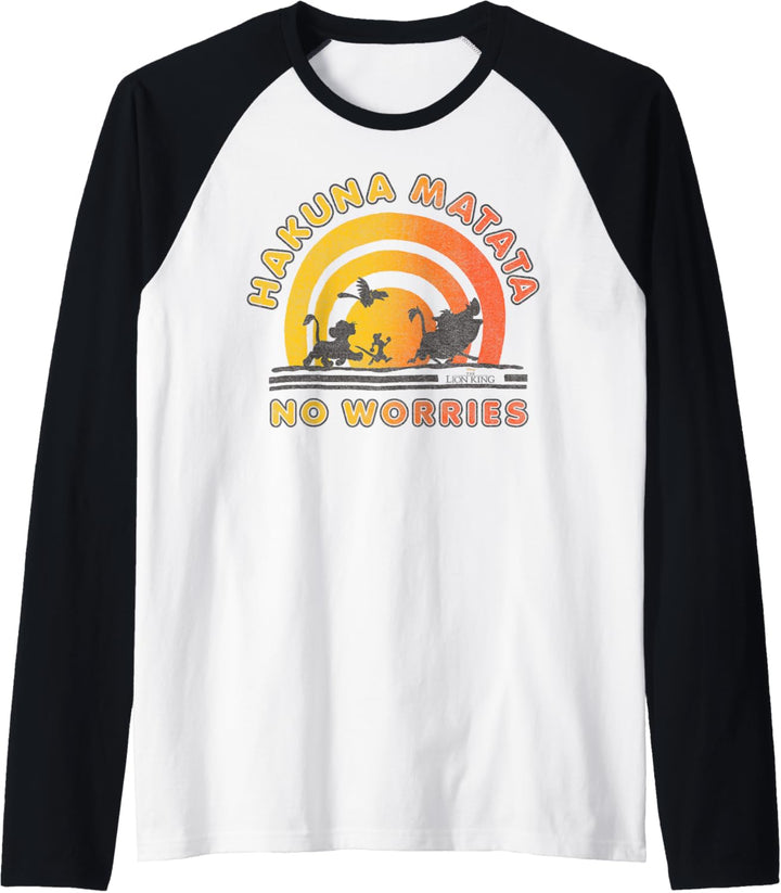 Disney The Lion King Hakuna Matata No Worries Sunset Logo Raglan
