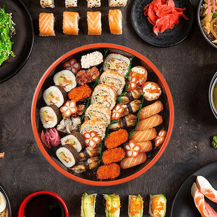 Runder Sushi-Teller, Japanisches Sushi-tablett, Sashimi-servierplatte, Küche, Sashimi-tablett, Japan