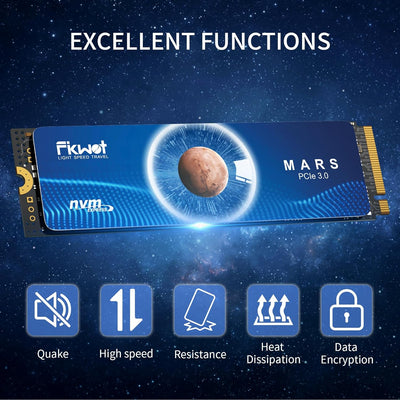 Fikwot FX550 NVMe SSD 512GB M.2 SSD PCIe 3.0×4, Lesen bis zu 3.200 MB/s, M2 2280 internes Soild-Stat