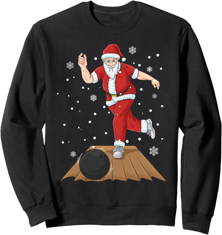 Bowling Weihnachtsmann Lustiges Weihnachten Geschenk Sweatshirt