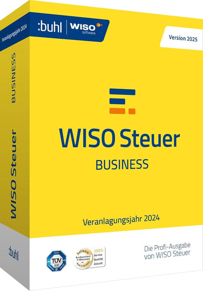 WISO Steuer 2025 Business|Die Profisoftware für das Steuerjahr 2024|100 Abgaben| Standardverpackung