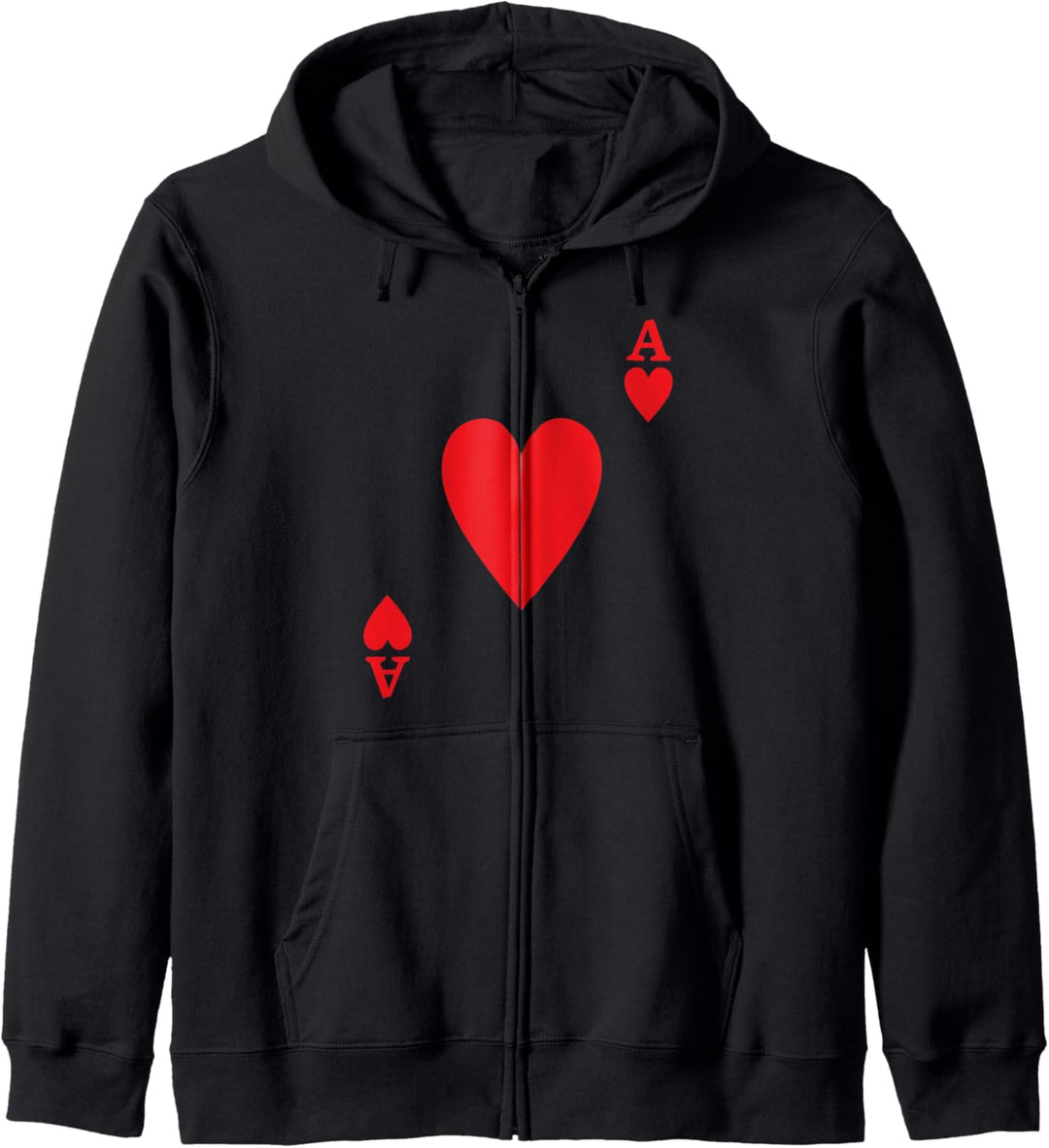 Karneval Kostüm Herz Ass Faschingskostüm Poker Kartenspiel Kapuzenjacke