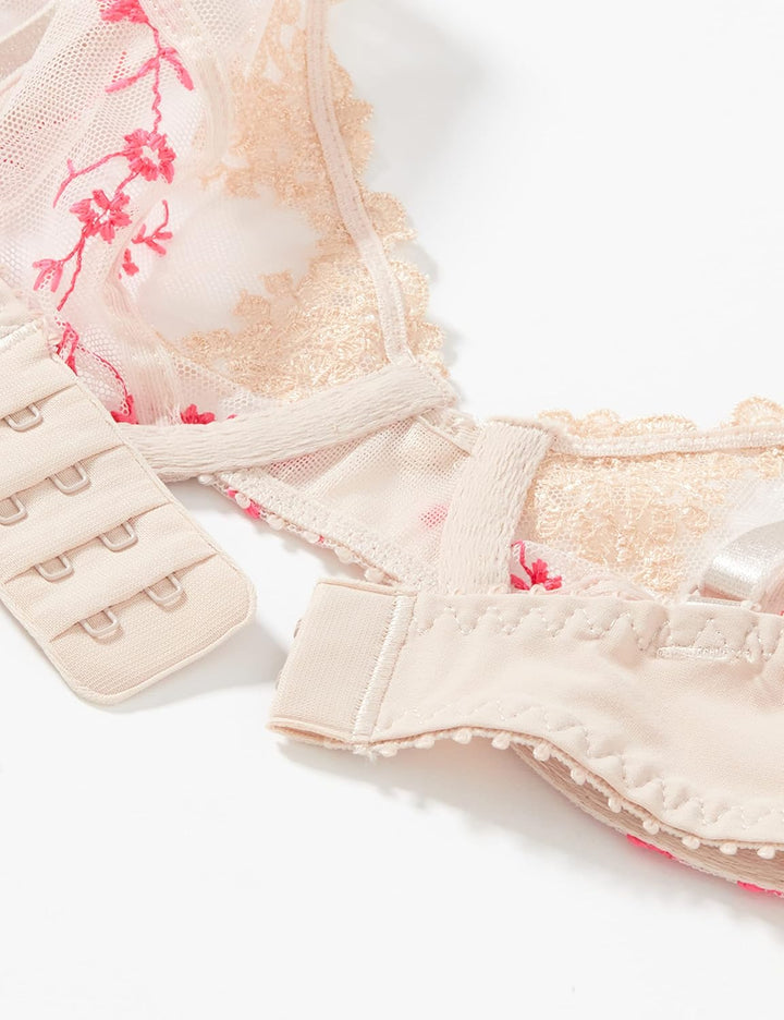 Passionata WHITE NIGHTS, Sehr Bedeckender Bügel-BH, Damen Unterwäsche 100E Dune/Pink Fluo, 100E Dune