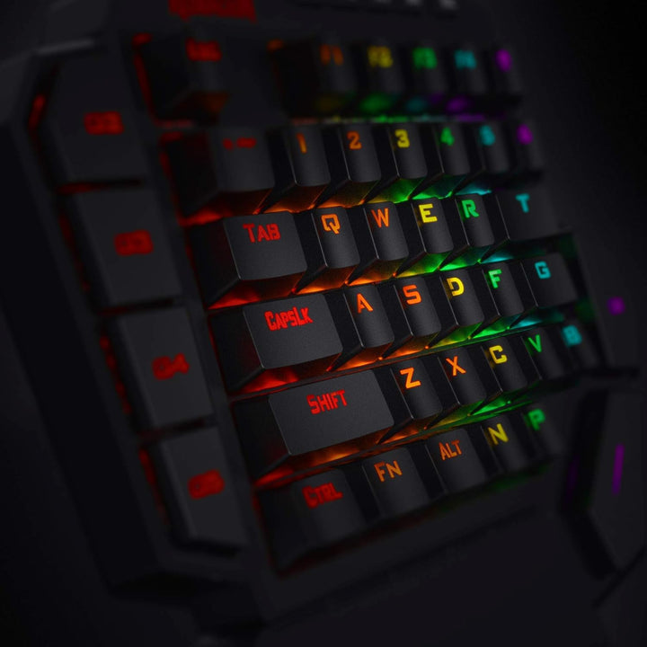 Redragon K585 DITI Einhand RGB Mechanische Gaming-Tastatur, Rote Schalter, Typ-C Professionelle Gami