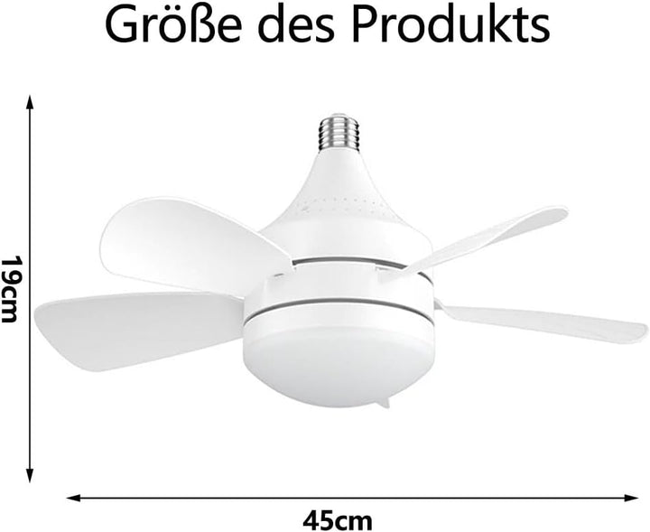 Deckenventilator mit Beleuchtung und Fernbedienung,Ventilator Lamp E27,Deckenventilatoren mit Beleuc