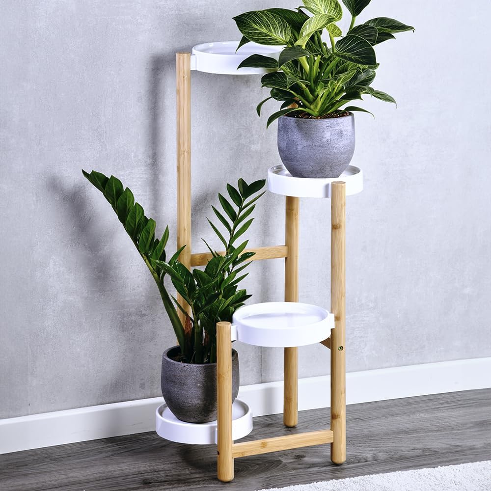 Kesper | Blumenständer, Material: FSC-zertifizierter Bambus, Masse: B: 48 x H: 78 x T: 42cm, Farbe: