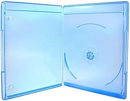 Nierle Elite Blu-ray Hülle, Slim 6 mm, Maschinen-pack-Qualität, Transparent, Blau, 10 Stück