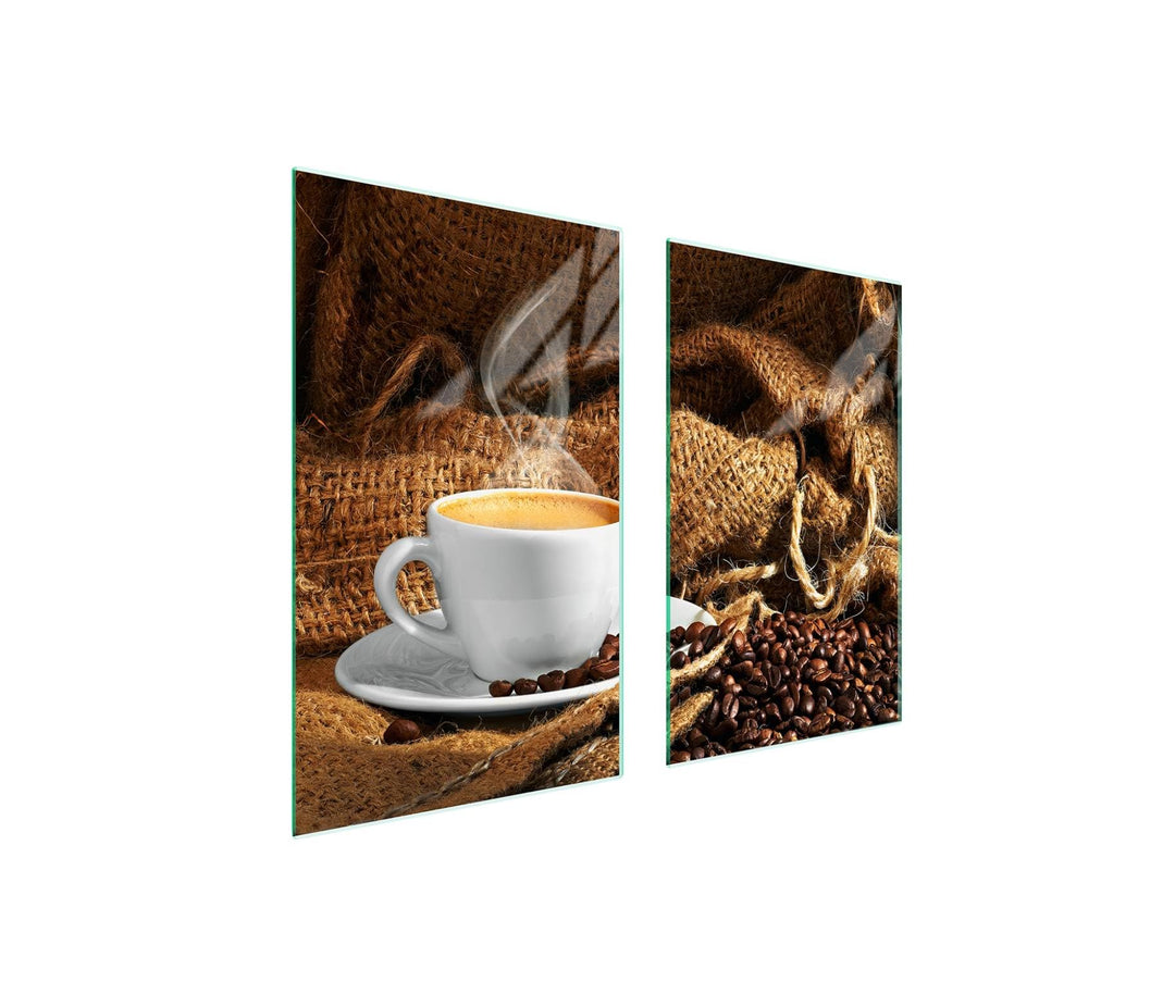 TMK ArtDeko Herdabdeckplatten Set 75x52 cm Ceranfeld Abdeckung Glas Spritzschutz Abdeckplatte Glaspl