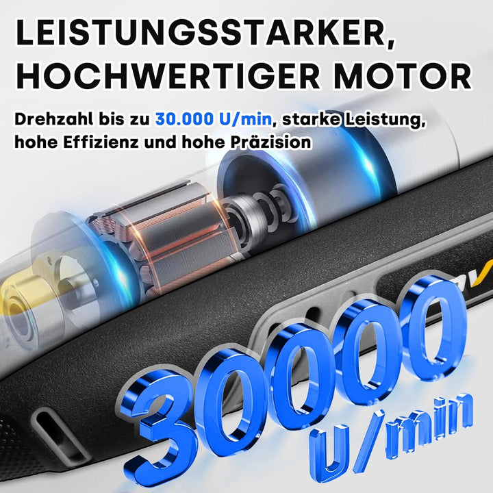 Enventor 8V Mini Multifunktionswerkzeug Akku, 2000 mAh, Rotationswerkzeug-Set, 5 Variable Geschwindi