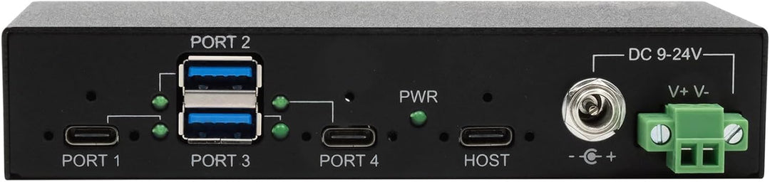 EX-11295HMS 4 Port USB 3.2 Gen 2 HUB Din-Rail Kit und Wand VIA VL822 Chipset
